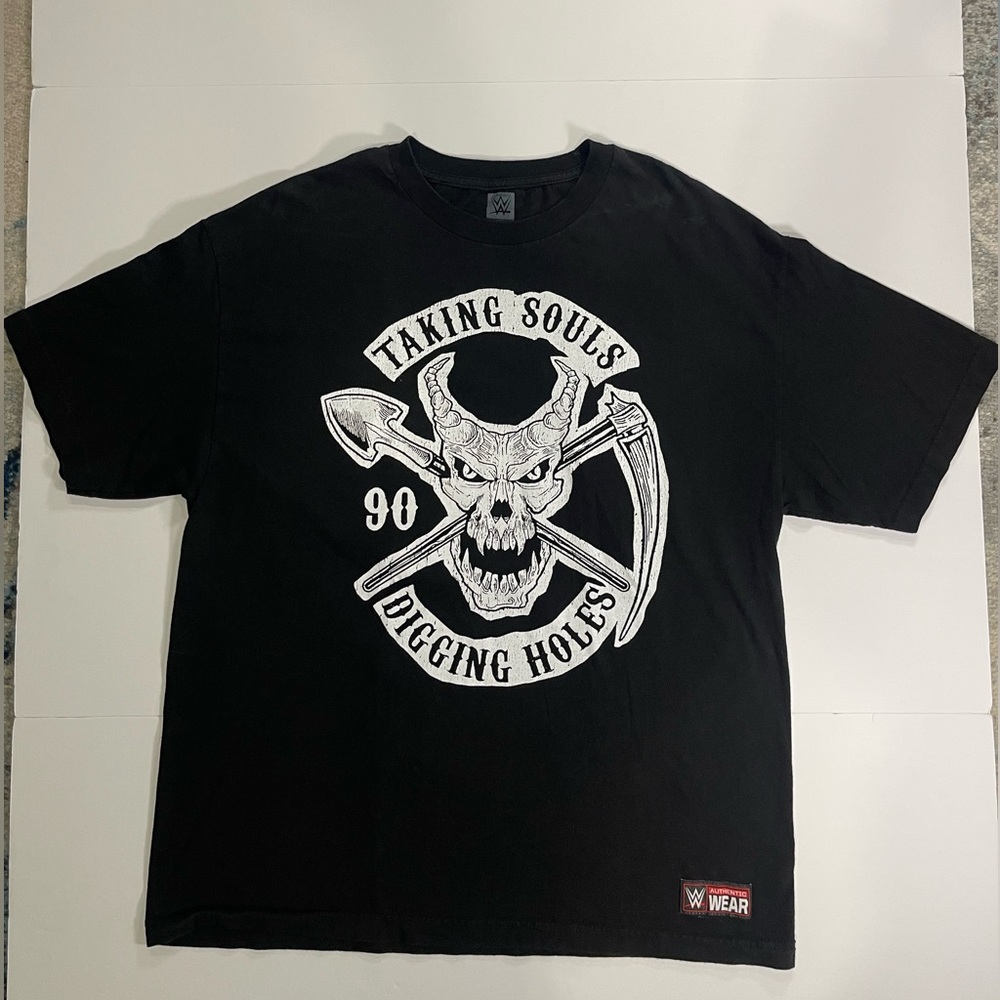 WWE Undertaker T Shirt Mens XL Black Crew Neck Taking Souls Digging Holes Y2K